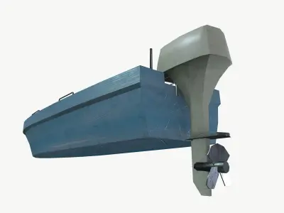 Wooden Boat 3D model