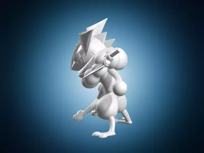 Ninja Frog Warrior Action Miniature 3D print model
