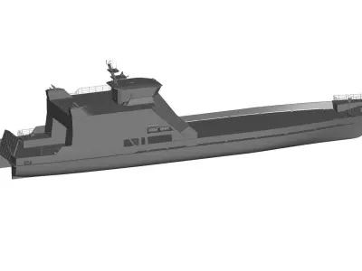 High speed boat 3D model