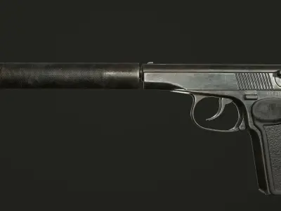 Pistol Makarov Low-poly 3D model purchase