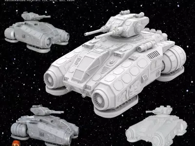 3D Printable Iron Oath Calm Before the Storm Heavy Hover Tank 3D model