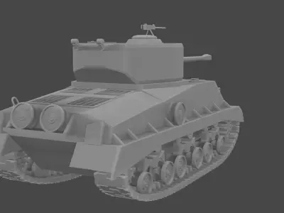 M4A3 Sherman Free low-poly 3D model