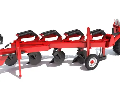Semi Mounted Plow 3D model
