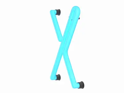 Neon Letter X 3D model