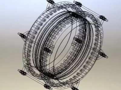 Rubber expansion joint 3D model