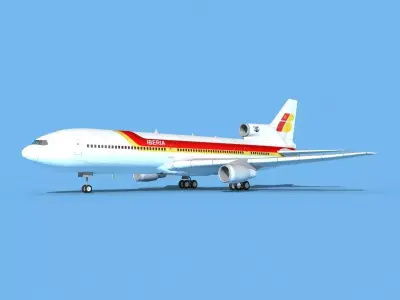 Lockheed L-1011 TriStar Iberia 3D model