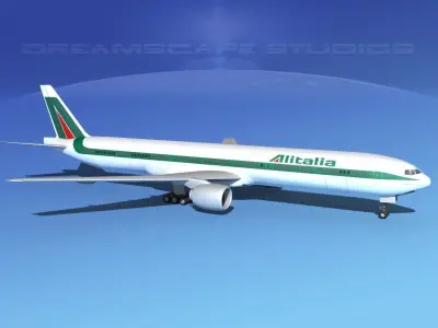 Boeing 777-300 Alitalia 3D model