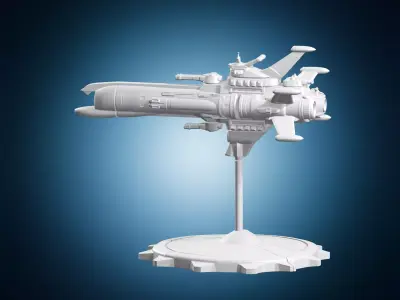 Futuristic Sci-Fi Spaceship Cruiser 3D print model