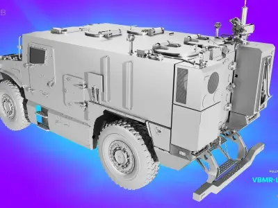 VBR-L SERVAL 4x4 Armoured Vehicle 3D model