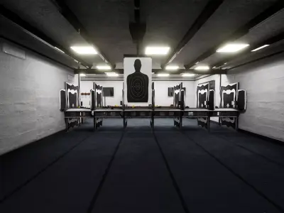 Shooting Range Package  80 Variations Low-poly 3D model