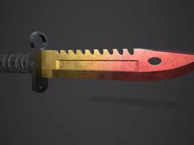 Combat Knife M9 Bayonet 3D model
