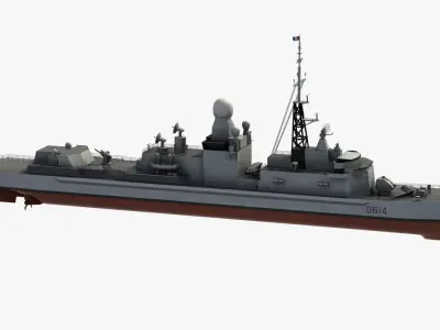 Cassard Class Frigate 3D model