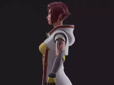 Rigged Female Character 3D model