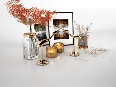 Decorative set 001 Free 3D model