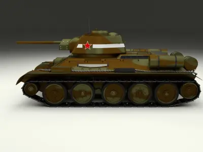 T34 76 Tank Camo 3D model