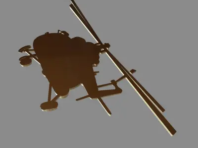 MI 8 helicopter side view 3D print model