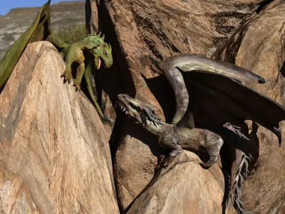 Tint Treasury for Celestial Dragonis Low-poly 3D model