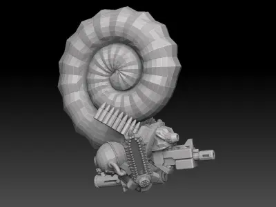 Nautiloid Horror Heavy Carapace 3D print model