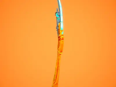 Stylized Loki Staff Free low-poly 3D model