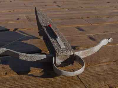 Crossbow with a dart 3D model