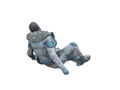 Scifi Science Officer hypothermia victim GLACIES 3D model