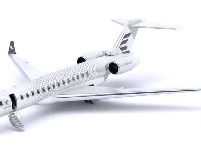 Bombardier Global 7500 Business Jet Full Cockpit and Interior 3D model