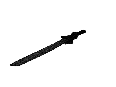 Cyberpunk Neon Blue Katana 3D model