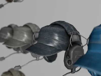 military helmet Low-poly 3D model