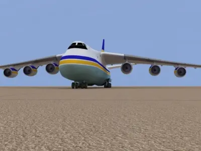 Antonov AN 226 Low-poly 3D model