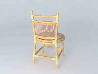 Rotan Chair 3 Free 3D model