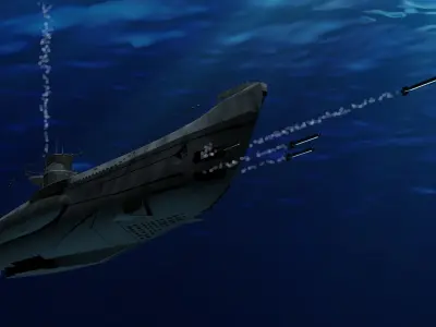 Uboat Wolf Pack-Types VII - VII-C 3D model