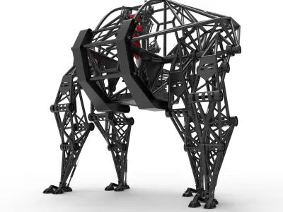 Powered exoskeleton prosthesis 3D model