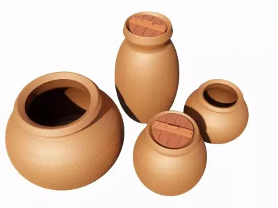 Earthenware Pot  Free 3D model