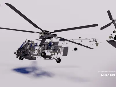 NH90 Tactical Helicopter 3D model