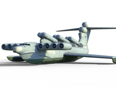 Lun-class ekranoplan project 903 3D model