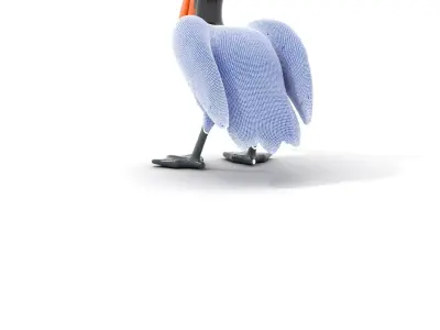 Cartoon Pelican Character D Model Pack Low-poly 3D model