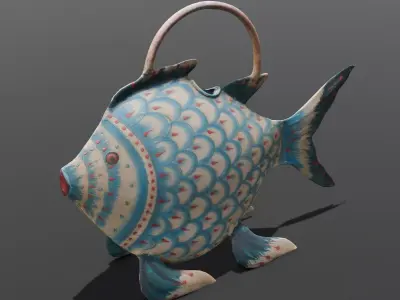 Professional 3D Fish Cup Model Low-poly 3D model