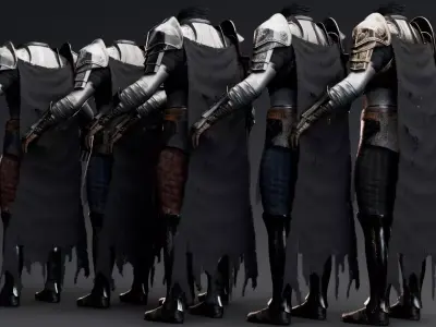 Armor Full Set - Rigged UE5 Low-poly 3D model