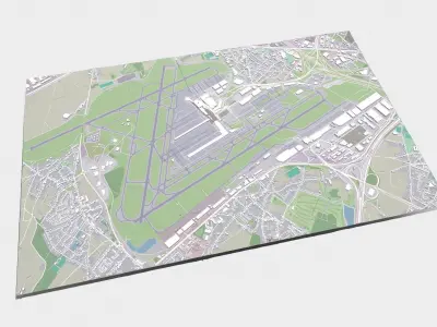 Brussels Airport Belgium 3D model