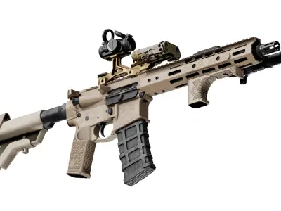 NOVESKE IRREGULAR DEFENSE CHAINSAW RIFLE Low-poly 3D model