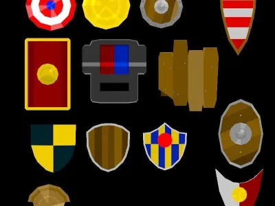 Low Poly Melee Weapon Pack Low-poly 3D model