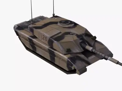 Challenger2 Tank Low-poly 3D model