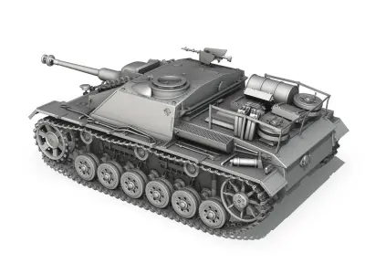 StuG III  Ausf G Mid Production 3D model
