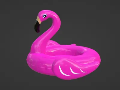 Inflatable Pink Flamingo Toy  3D model