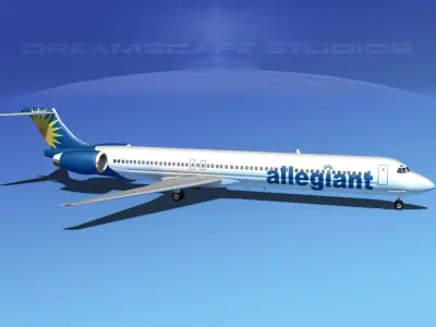 McDonnell Douglas MD80 Allegiant 3D model