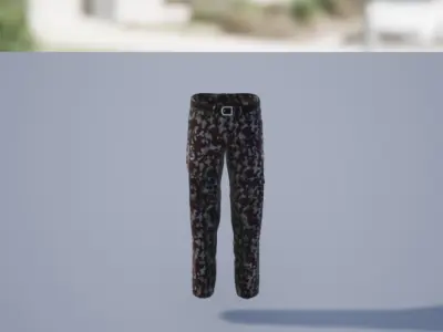 Cargo Pants Low-poly 3D model