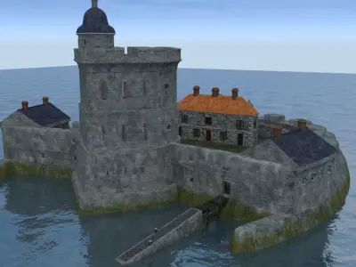 XVIIIth Century coastal fortress 3D model