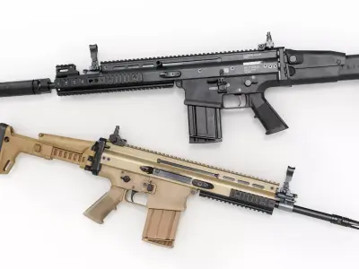 MK17 FN SCAR Heavy Low-poly 3D model