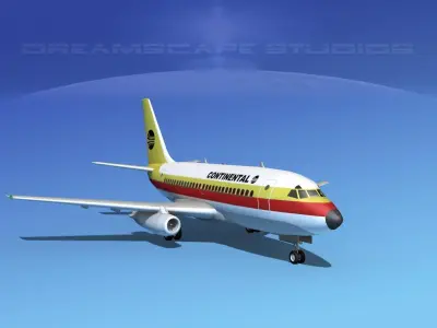 Boeing 737-100 Continental 1 3D model