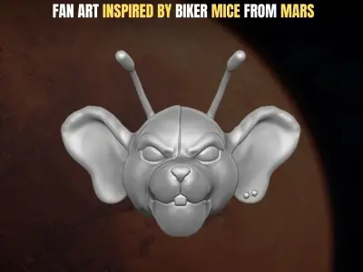 Mice collection fan art heads inspired by Biker Mice From Marss 3D print model